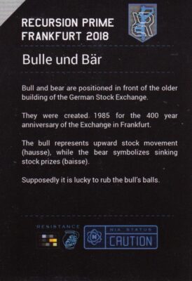 Recursion Prime Frankfurt – Bulle und Bär